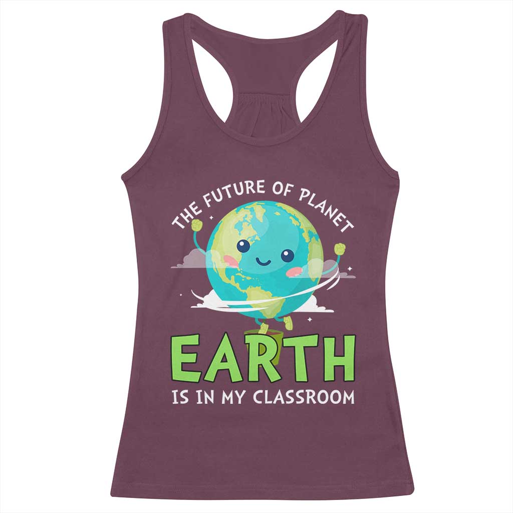 Earth Day Teachers Racerback Tank Top Funny Classroom