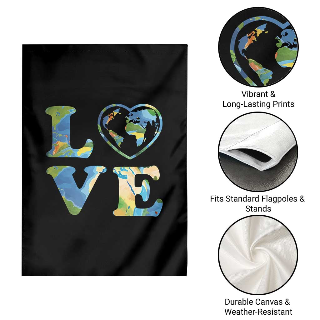 Earth Day Garden Flag Heart Environmental Nature Recycling Lovers