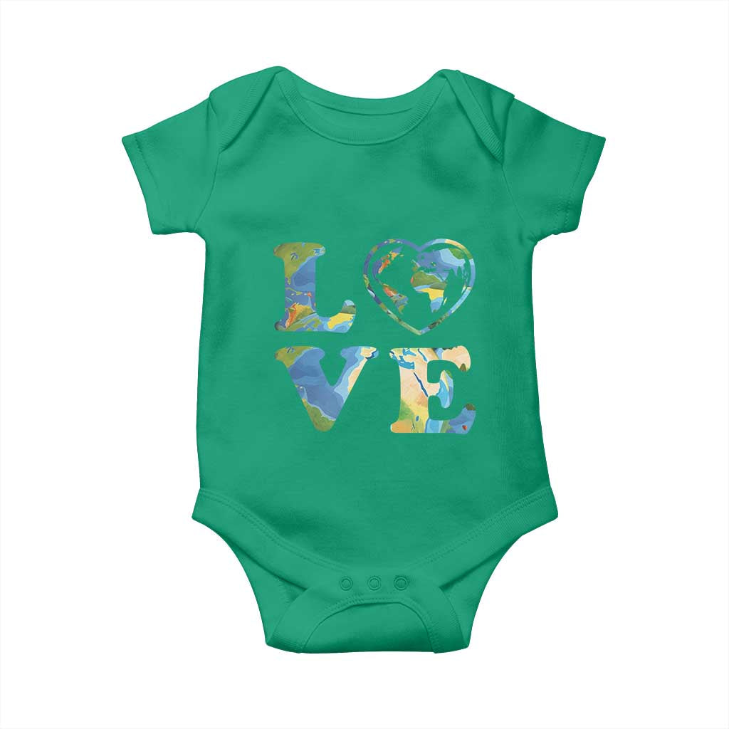 Earth Day Baby Onesie Heart Environmental Nature Recycling Lovers
