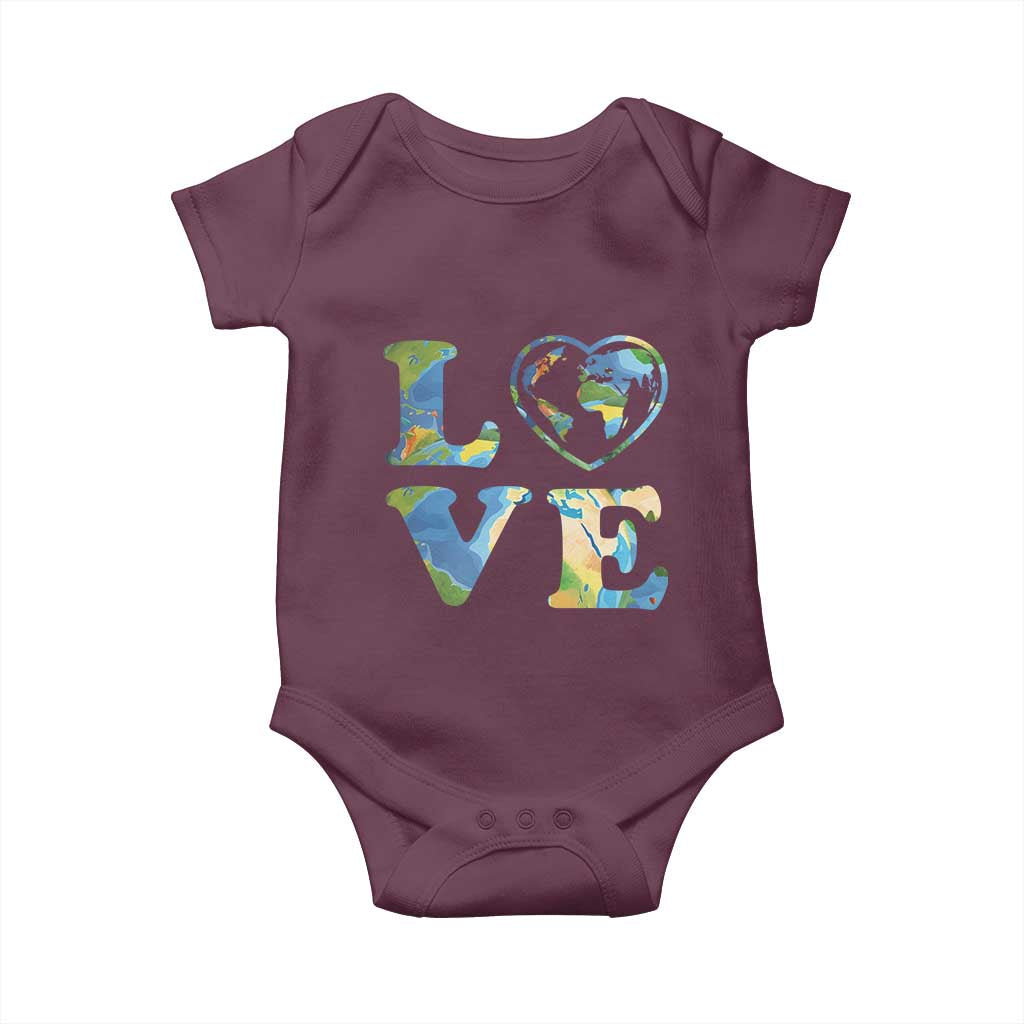 Earth Day Baby Onesie Heart Environmental Nature Recycling Lovers