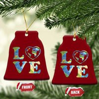 Earth Day Ceramic Ornament Heart Environmental Nature Recycling Lovers