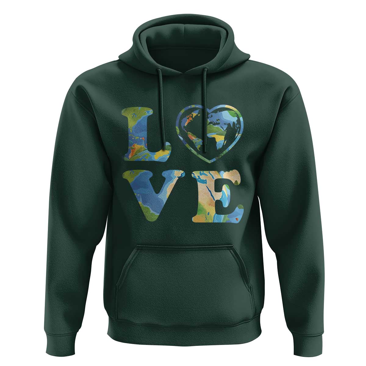 Earth Day Hoodie Heart Environmental Nature Recycling Lovers