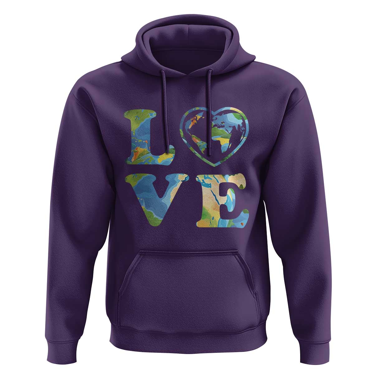 Earth Day Hoodie Heart Environmental Nature Recycling Lovers