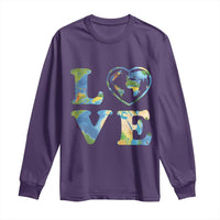 Earth Day Long Sleeve Shirt Heart Environmental Nature Recycling Lovers