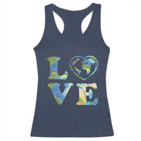 Earth Day Racerback Tank Top Heart Environmental Nature Recycling Lovers