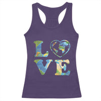Earth Day Racerback Tank Top Heart Environmental Nature Recycling Lovers