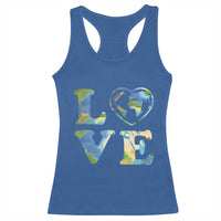 Earth Day Racerback Tank Top Heart Environmental Nature Recycling Lovers