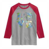Earth Day Raglan Shirt Heart Environmental Nature Recycling Lovers
