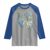 Earth Day Raglan Shirt Heart Environmental Nature Recycling Lovers