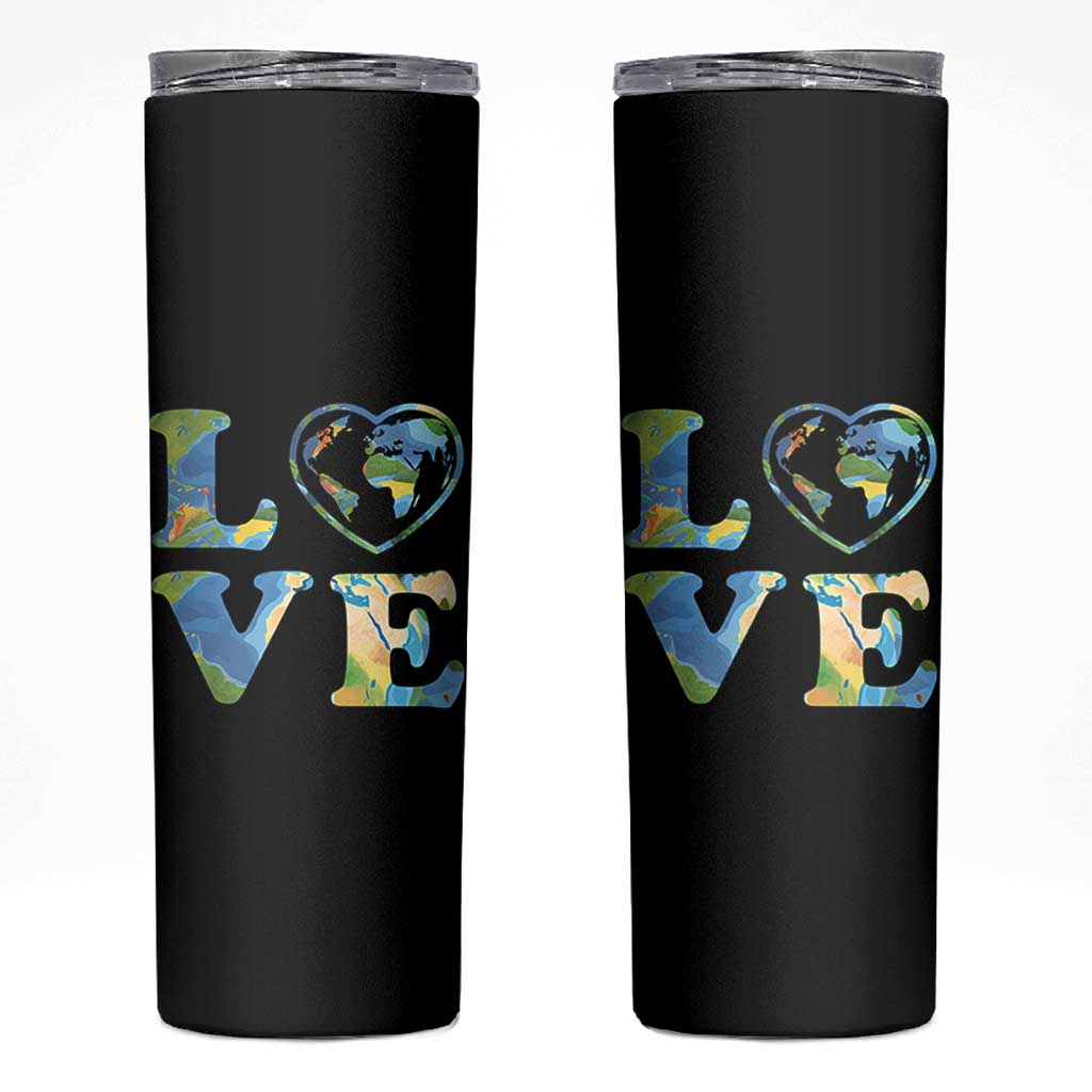Earth Day Skinny Tumbler Heart Environmental Nature Recycling Lovers