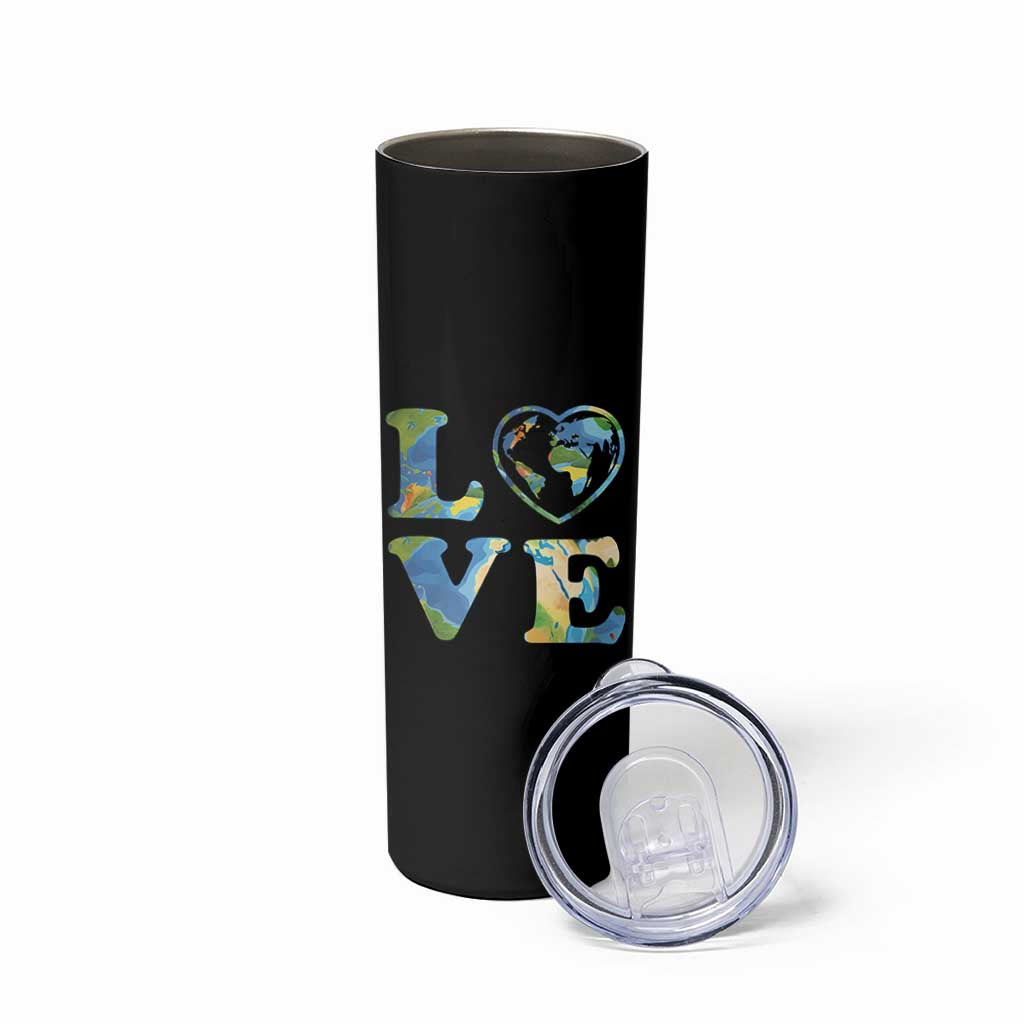 Earth Day Skinny Tumbler Heart Environmental Nature Recycling Lovers