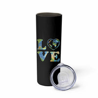 Earth Day Skinny Tumbler Heart Environmental Nature Recycling Lovers