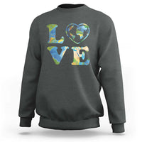 Earth Day Sweatshirt Heart Environmental Nature Recycling Lovers