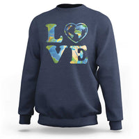 Earth Day Sweatshirt Heart Environmental Nature Recycling Lovers