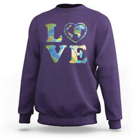 Earth Day Sweatshirt Heart Environmental Nature Recycling Lovers