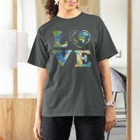 Earth Day T Shirt For Women Heart Environmental Nature Recycling Lovers