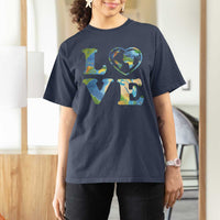 Earth Day T Shirt For Women Heart Environmental Nature Recycling Lovers