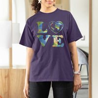 Earth Day T Shirt For Women Heart Environmental Nature Recycling Lovers