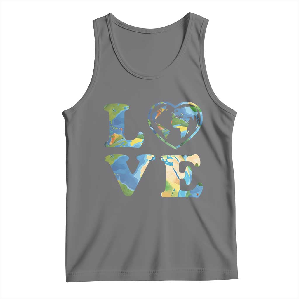 Earth Day Tank Top Heart Environmental Nature Recycling Lovers