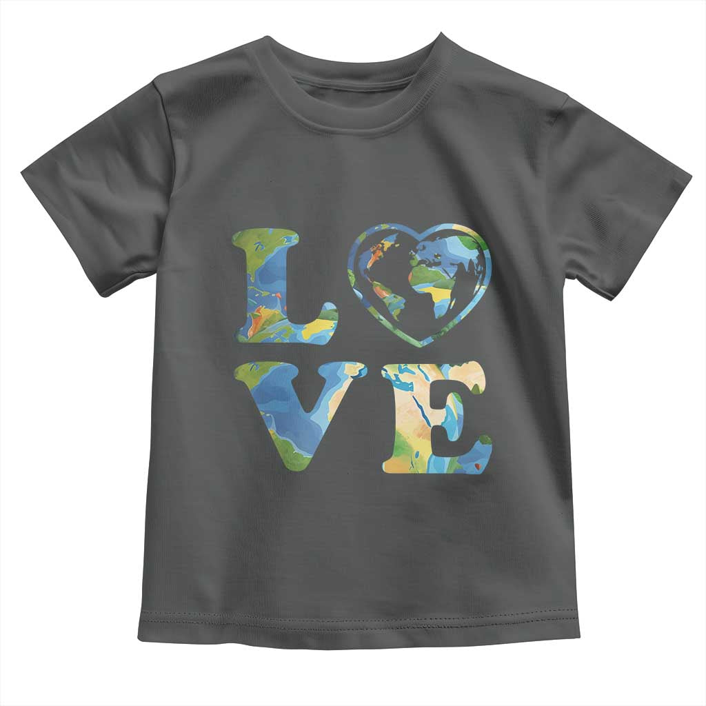 Earth Day Toddler T Shirt Heart Environmental Nature Recycling Lovers