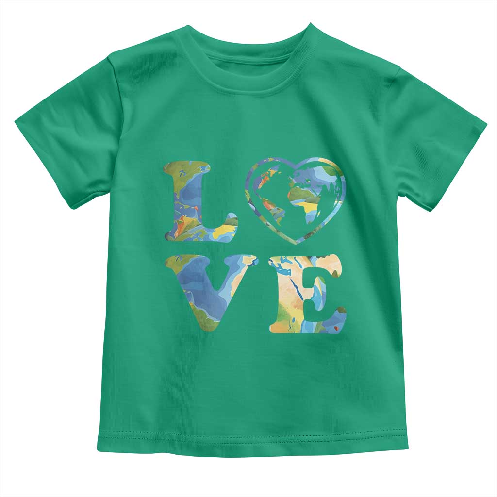 Earth Day Toddler T Shirt Heart Environmental Nature Recycling Lovers