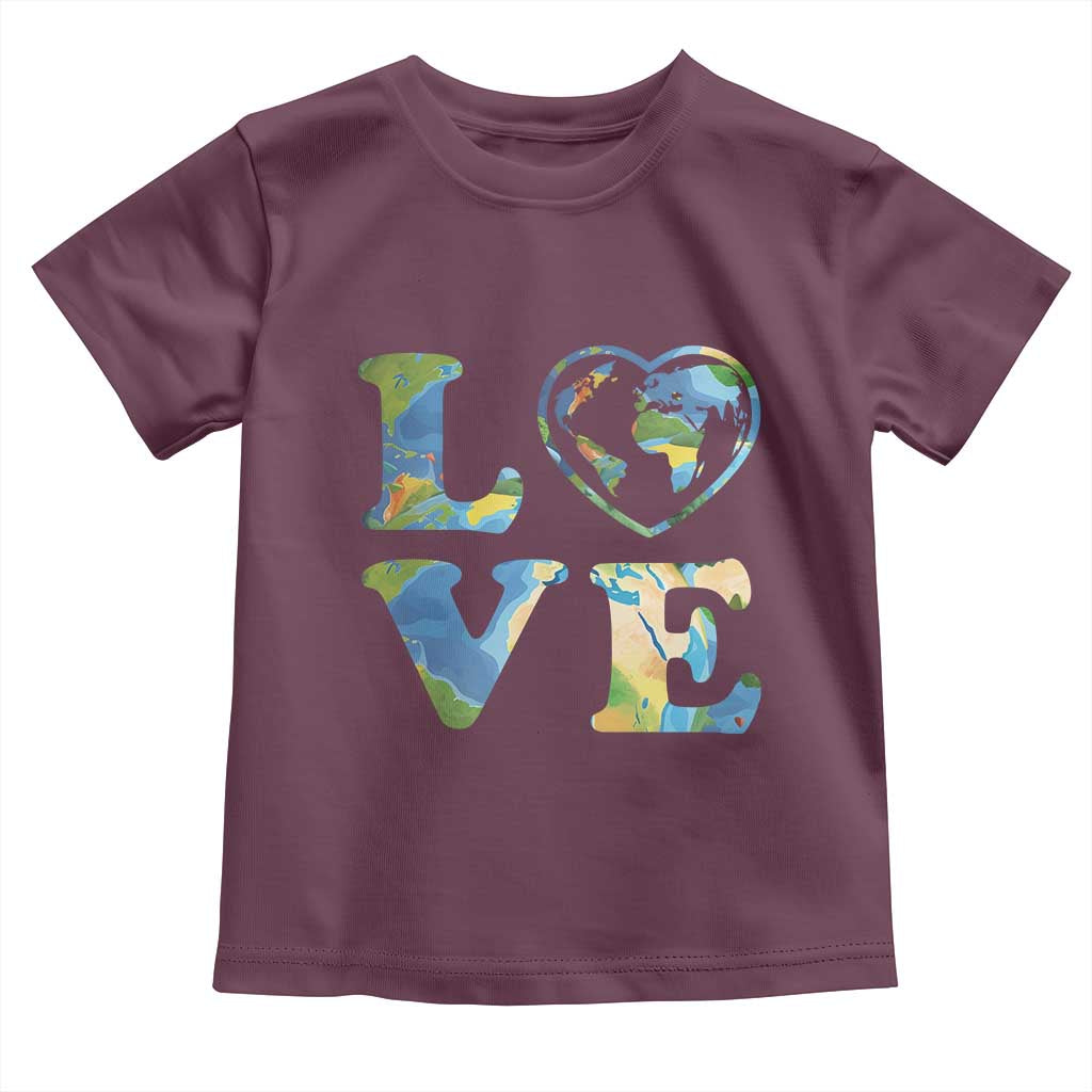 Earth Day Toddler T Shirt Heart Environmental Nature Recycling Lovers