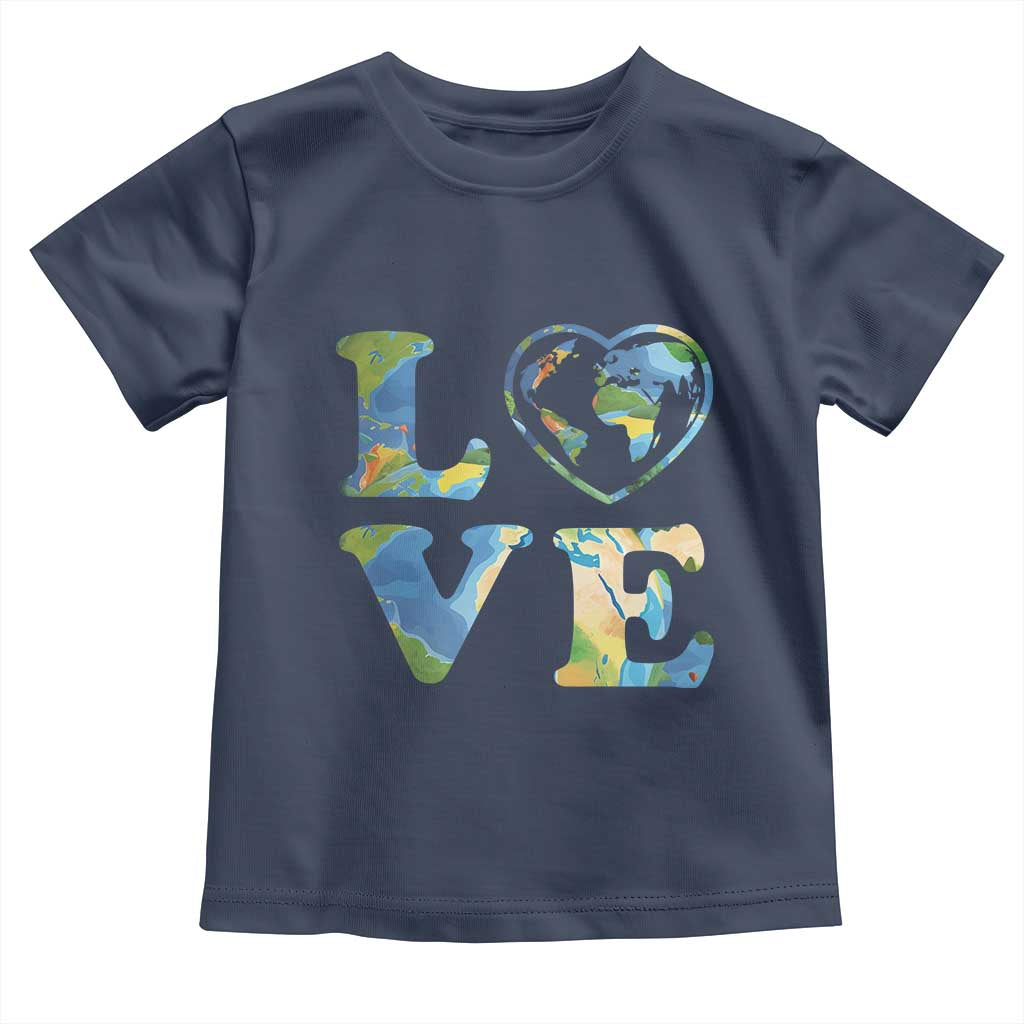 Earth Day Toddler T Shirt Heart Environmental Nature Recycling Lovers