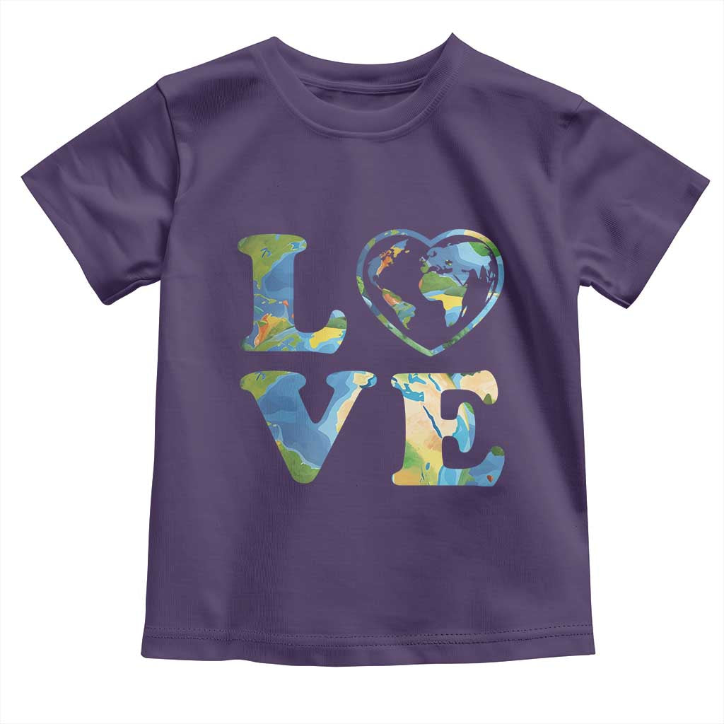 Earth Day Toddler T Shirt Heart Environmental Nature Recycling Lovers