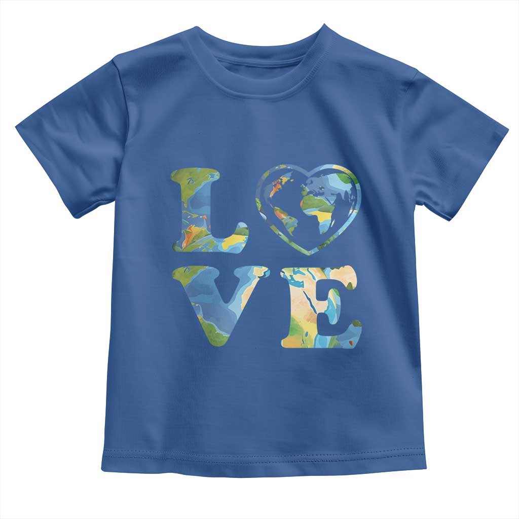 Earth Day Toddler T Shirt Heart Environmental Nature Recycling Lovers