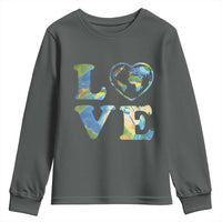 Earth Day Youth Sweatshirt Heart Environmental Nature Recycling Lovers