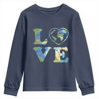 Earth Day Youth Sweatshirt Heart Environmental Nature Recycling Lovers