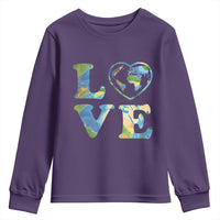 Earth Day Youth Sweatshirt Heart Environmental Nature Recycling Lovers