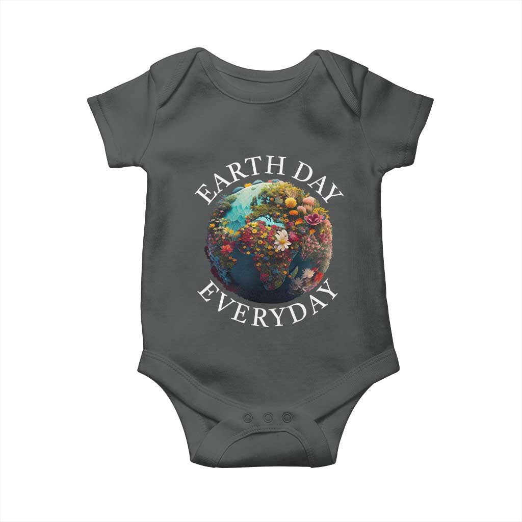 Earth Day Everyday Baby Onesie With Floral Nature Lover Climate Change