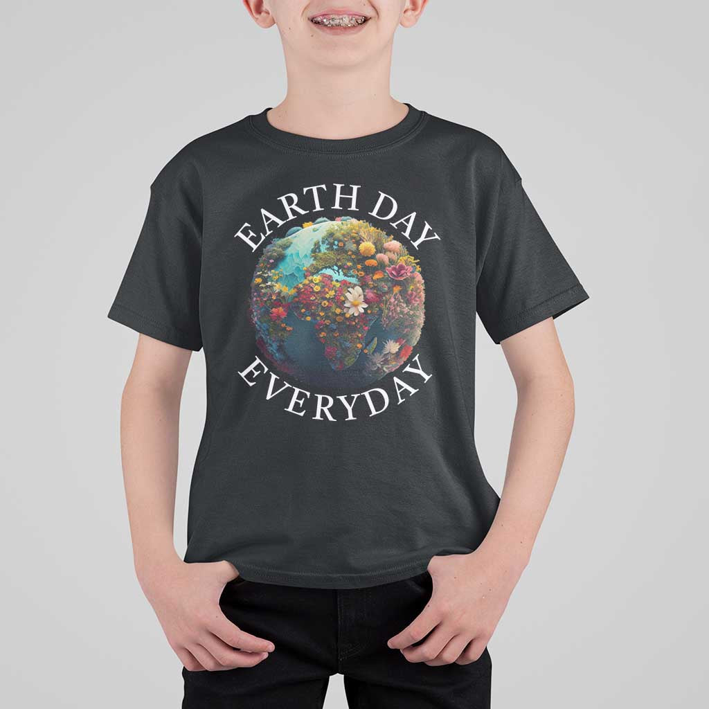 Earth Day Everyday T Shirt For Kid With Floral Nature Lover Climate Change