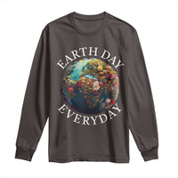 Earth Day Everyday Long Sleeve Shirt With Floral Nature Lover Climate Change