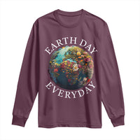 Earth Day Everyday Long Sleeve Shirt With Floral Nature Lover Climate Change