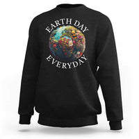 Earth Day Everyday Sweatshirt With Floral Nature Lover Climate Change