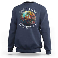 Earth Day Everyday Sweatshirt With Floral Nature Lover Climate Change
