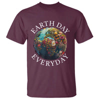 Earth Day Everyday T Shirt With Floral Nature Lover Climate Change