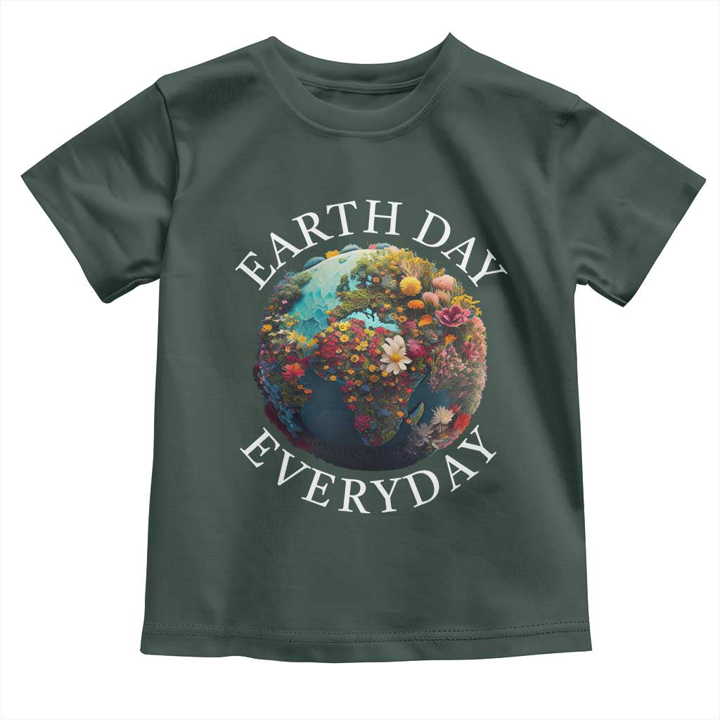 Earth Day Everyday Toddler T Shirt With Floral Nature Lover Climate Change