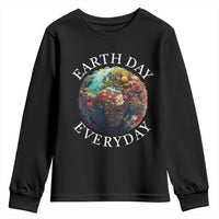 Earth Day Everyday Youth Sweatshirt With Floral Nature Lover Climate Change
