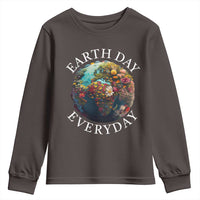 Earth Day Everyday Youth Sweatshirt With Floral Nature Lover Climate Change