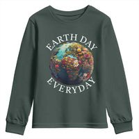 Earth Day Everyday Youth Sweatshirt With Floral Nature Lover Climate Change