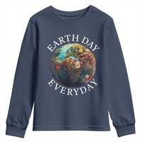 Earth Day Everyday Youth Sweatshirt With Floral Nature Lover Climate Change