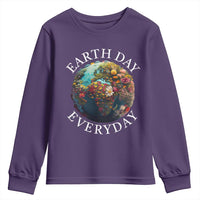 Earth Day Everyday Youth Sweatshirt With Floral Nature Lover Climate Change