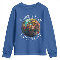 Earth Day Everyday Youth Sweatshirt With Floral Nature Lover Climate Change