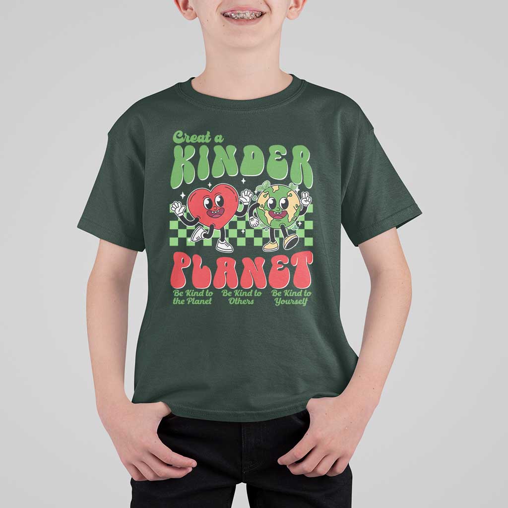 Earth Day T Shirt For Kid Create A Kinder Planet Be Kind Earth