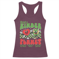 Earth Day Racerback Tank Top Create A Kinder Planet Be Kind Earth
