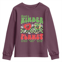 Earth Day Youth Sweatshirt Create A Kinder Planet Be Kind Earth