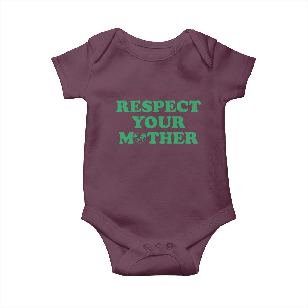 Earth Day Baby Onesie Respect Your Mother Environmental Recycling